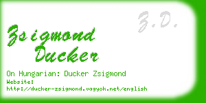 zsigmond ducker business card